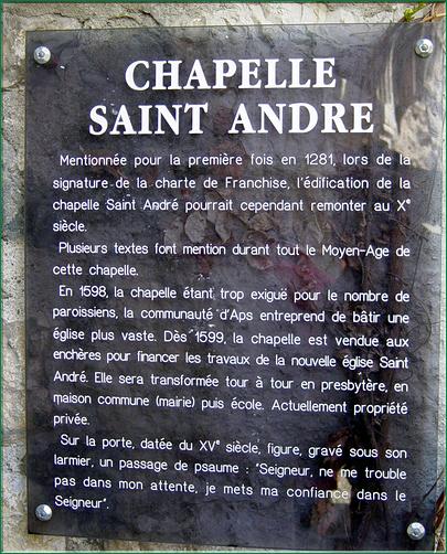 Panneau Chapelle St-André