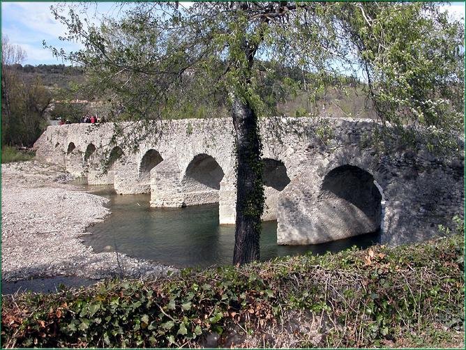 Les piles, de dimensions différentes, sont toutes dotées d'étraves en amont. Les fondations sont en grands blocs de molasse et de calcaire,