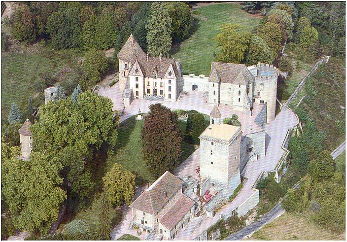 Vue générale du château de Couches (carte postale)