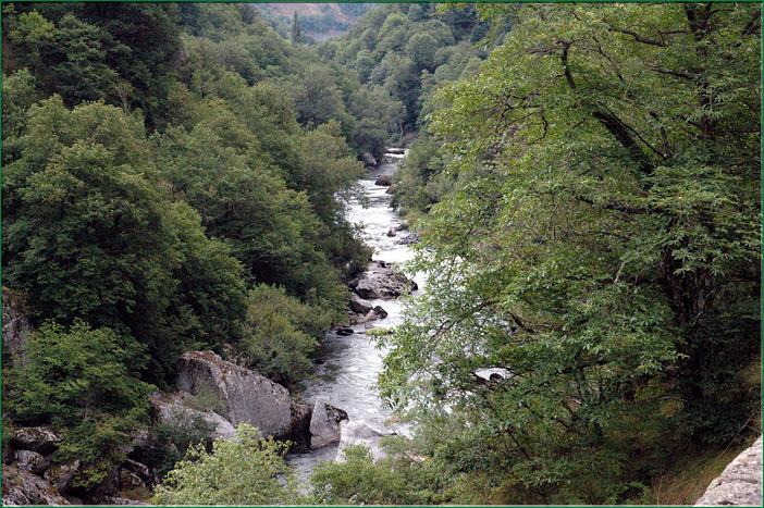 Gorges tourmentées par lactivité volcanique, oú le gris des coulées de lave et des falaises basaltiques... 