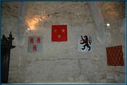 Blasons seigneriaux dans la salle de garde